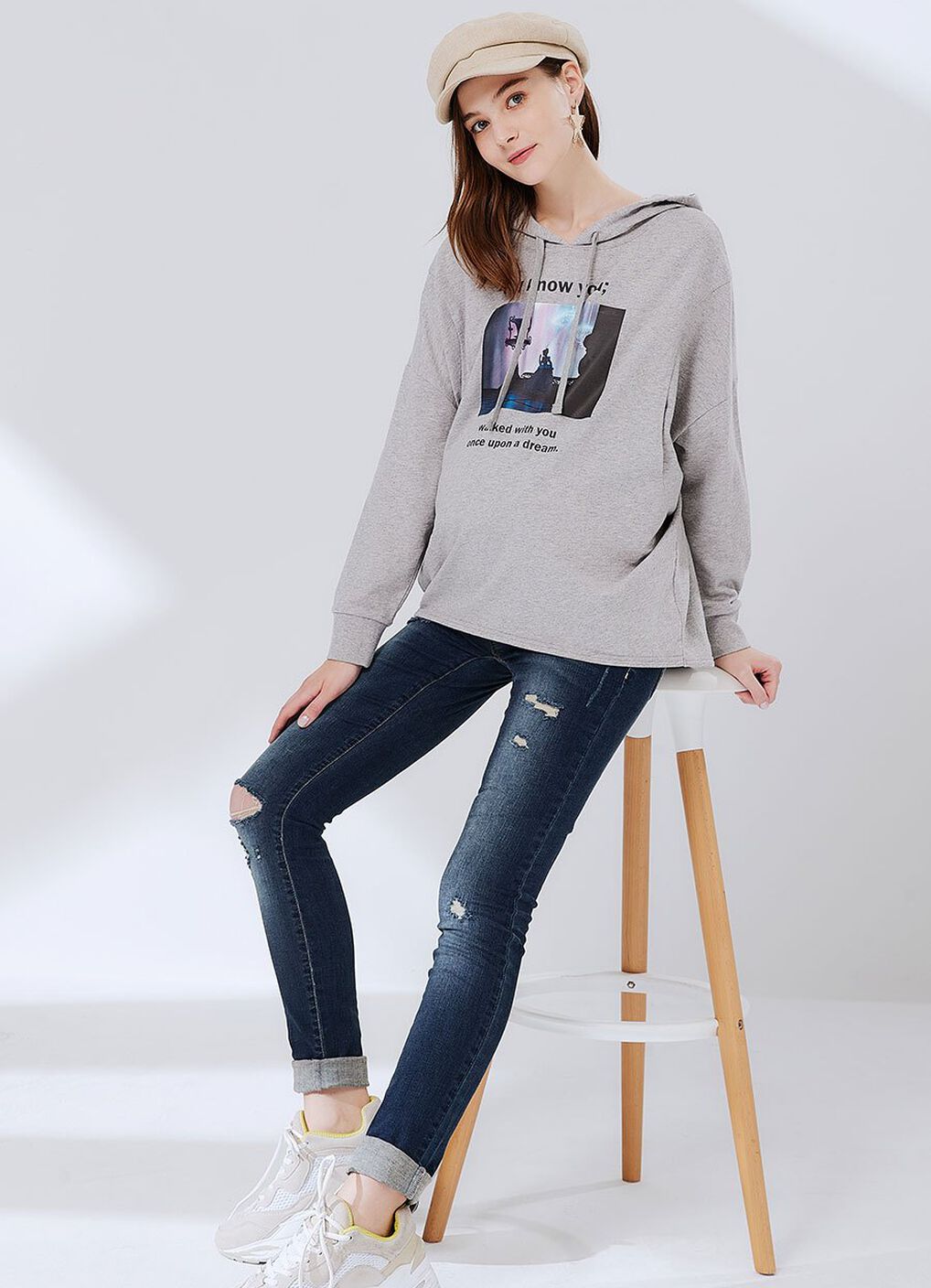 Disney Princess Maternity & Nursing Hoodie, Silver, hi-res image number 2