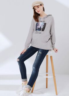 Disney Princess Maternity & Nursing Hoodie, Silver, hi-res