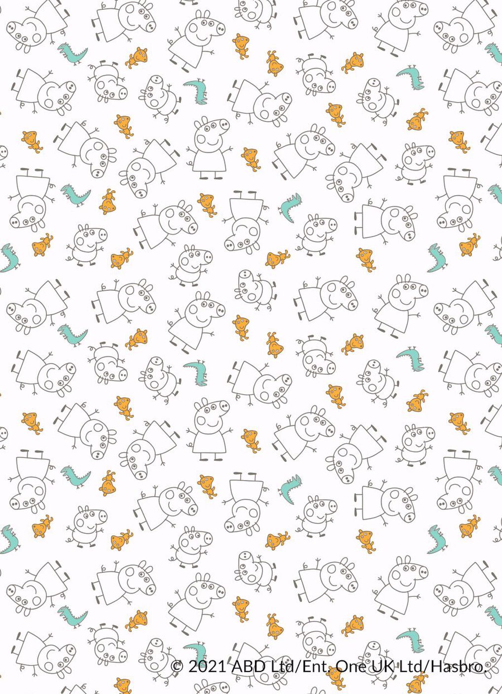 Line Arts Peppa Pig Newborn Cotton L/S Romper 2 Pcs Pack, Butter, hi-res image number 3