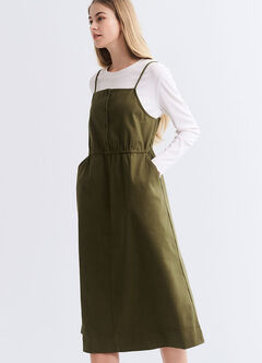 2 in 1 Maternity & Nursing Spliced Dress, Olive, hi-res