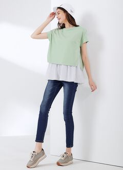 Washed Maternity Curvy Jeans, , hi-res