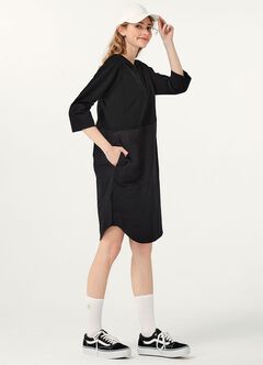 Round Neck Patchwork M&N Dress, , hi-res