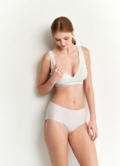 Ultra Silky Crossover Sleeping & Nursing Bra (Back Hook Design), , hi-res