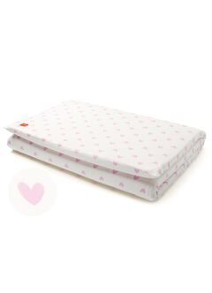 Cotton Heart Cot Mattress Sheets 140x70cm, White, hi-res