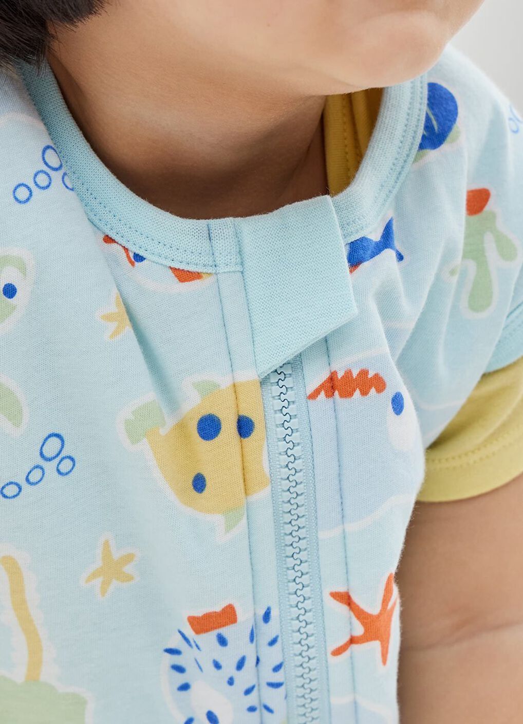 Lightweight Optimum Temp. Sleep Suit-Sea World, , hi-res image number 2