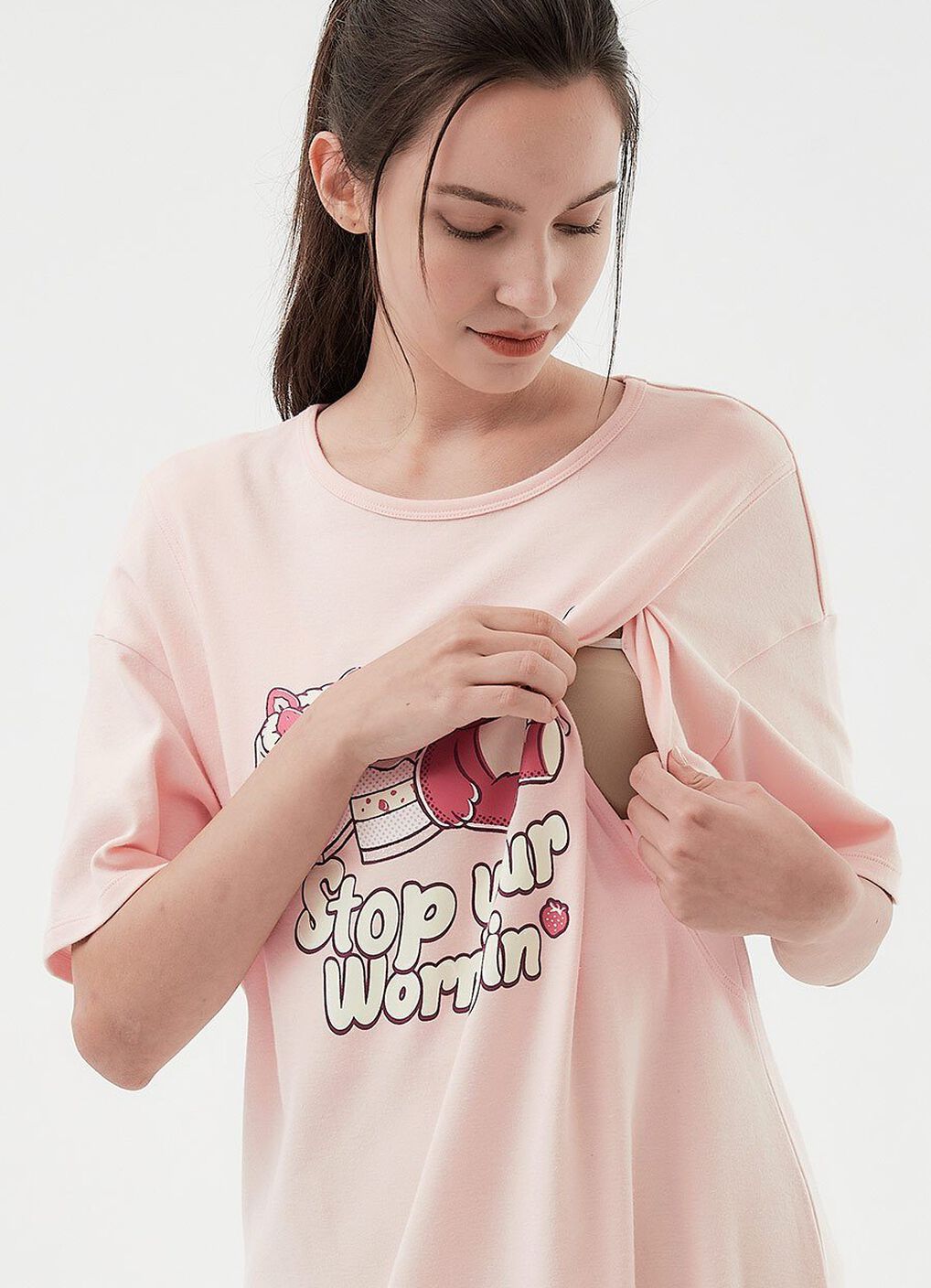 Disney Lotso Loves Dessert Maternity & Nursing Pyjama Dress, , hi-res image number 1