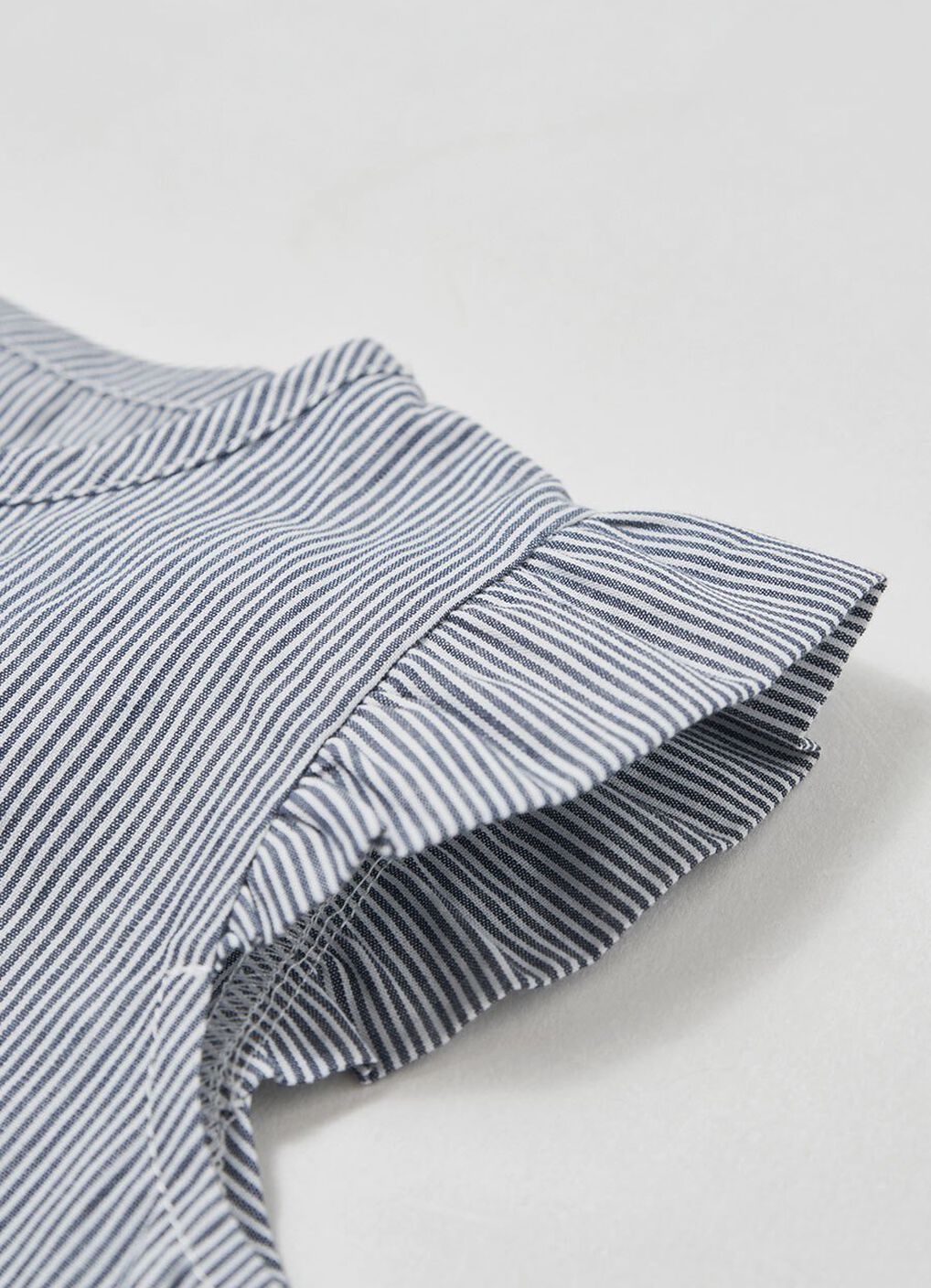 Striped Baby Ruffle Sleeve Romper, , hi-res image number 2