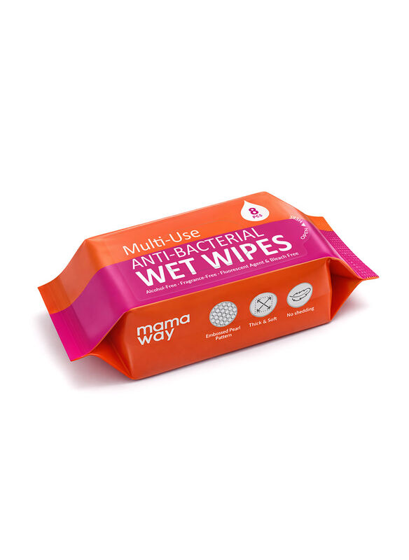Multi-Use Anti-Bacterial Wet Wipescarry-on bag (4packs per set)