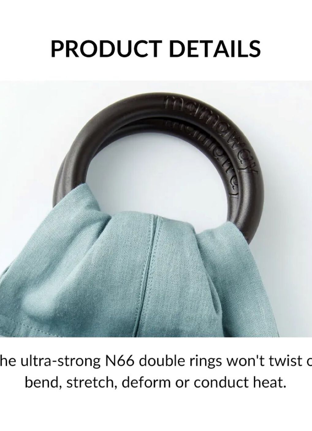 Solid Linen Baby Ring Sling, , hi-res image number 4