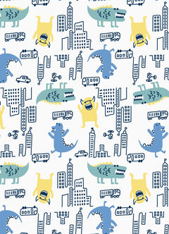 Lightweight Optimum Temp. Sleep Suit-Monster War, , hi-res