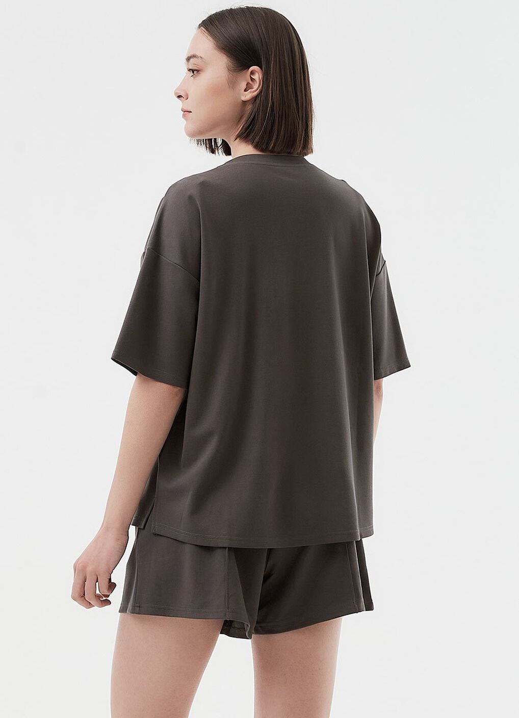 Loose-Fit Cooling Maternity & Nursing Top, Charcoal, hi-res image number 5