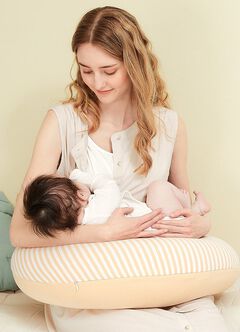 Button-through S/L Maternity & Nursing Dress, Khaki, hi-res