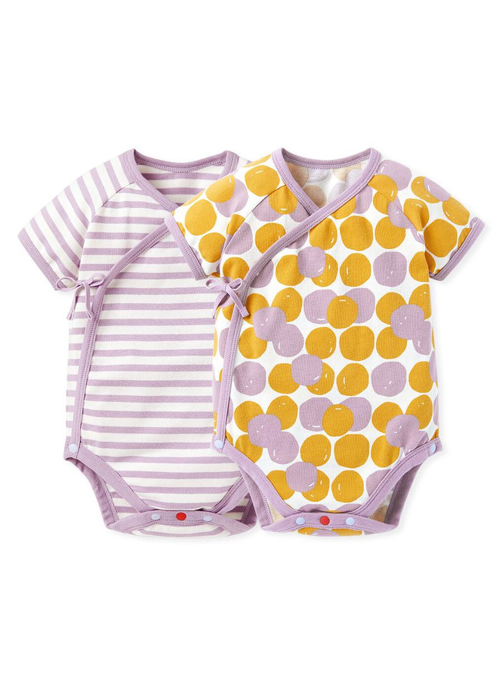 Taro Ball Newborn Cotton S/S Bodysuit 2 Pcs Pack, , hi-res image number 1