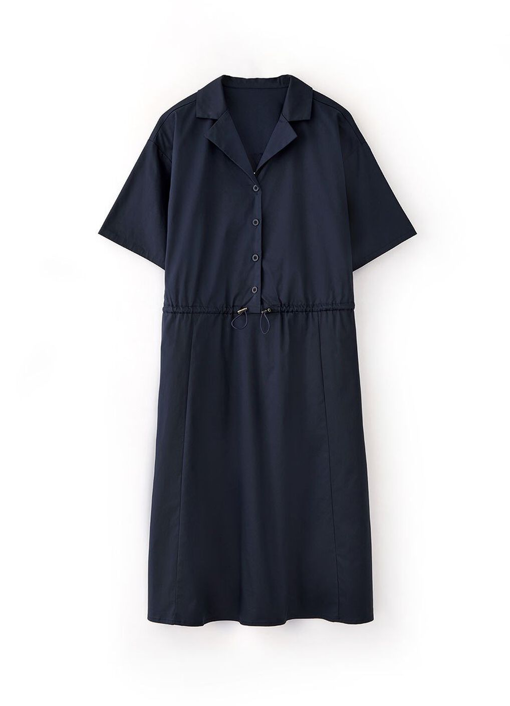 Collared Tie Waist Maternity & Nursing Short Sleeve Dress, Navy, hi-res image number 5