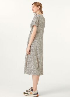 Floral Print V-Neck M&N Dress, , hi-res