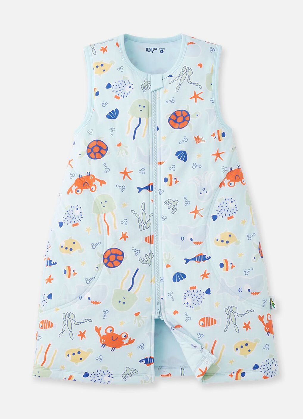 Lightweight Optimum Temp. Sleep Suit-Sea World, , hi-res image number 0