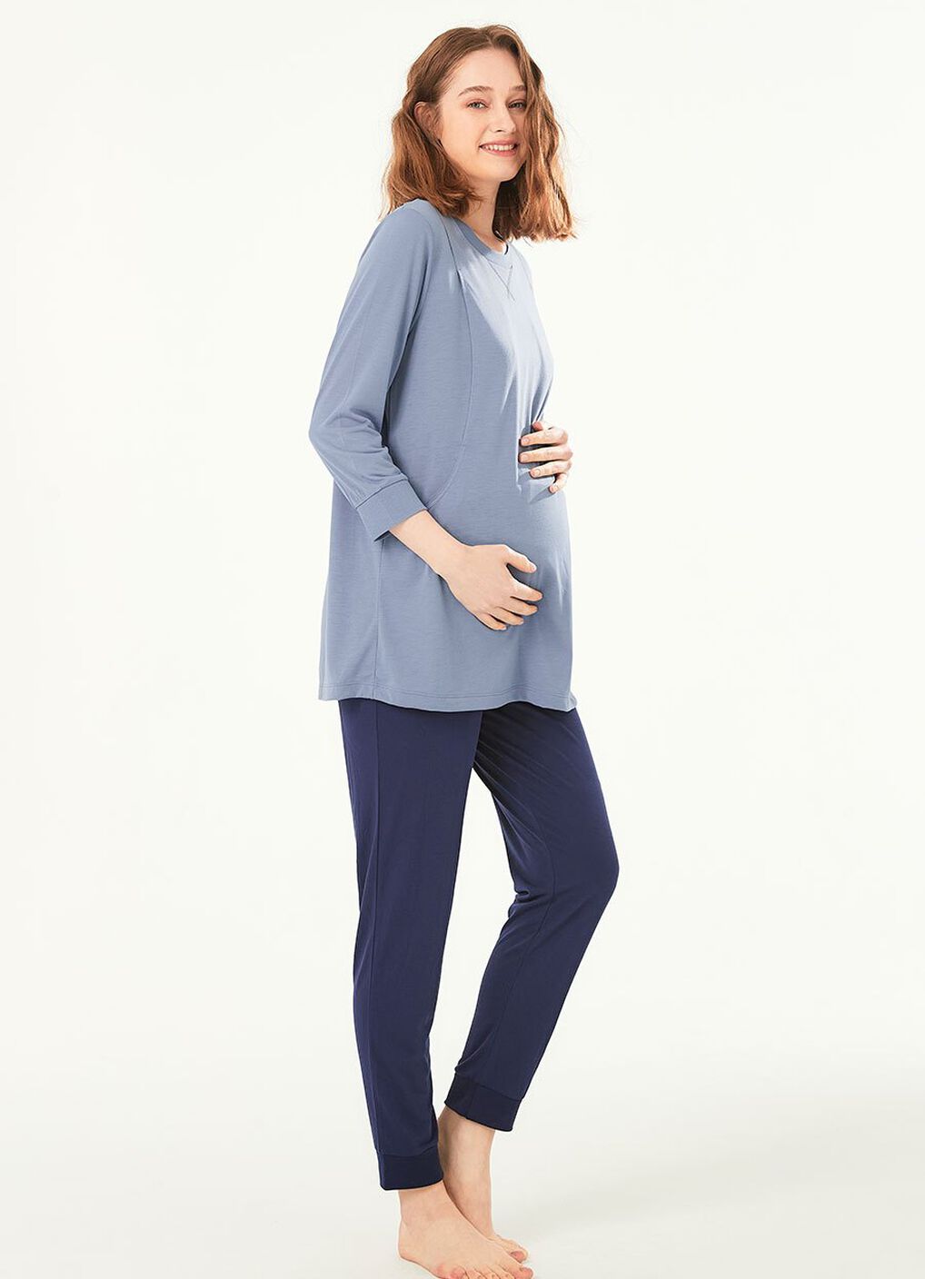 Sweet Dreams Maternity & Nursing Pyjama Set, Periwinkle, hi-res image number 2