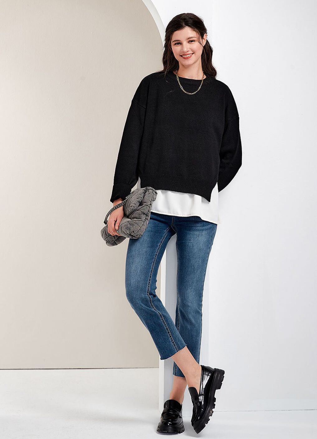 Insider Crop Step Fray Maternity Slim Jeans, , hi-res image number 5