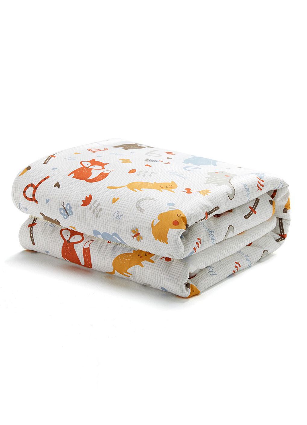 Optimum Temp. Antibacterial All Seasons Single Quilt Set - Zoo, Silver, hi-res image number 0