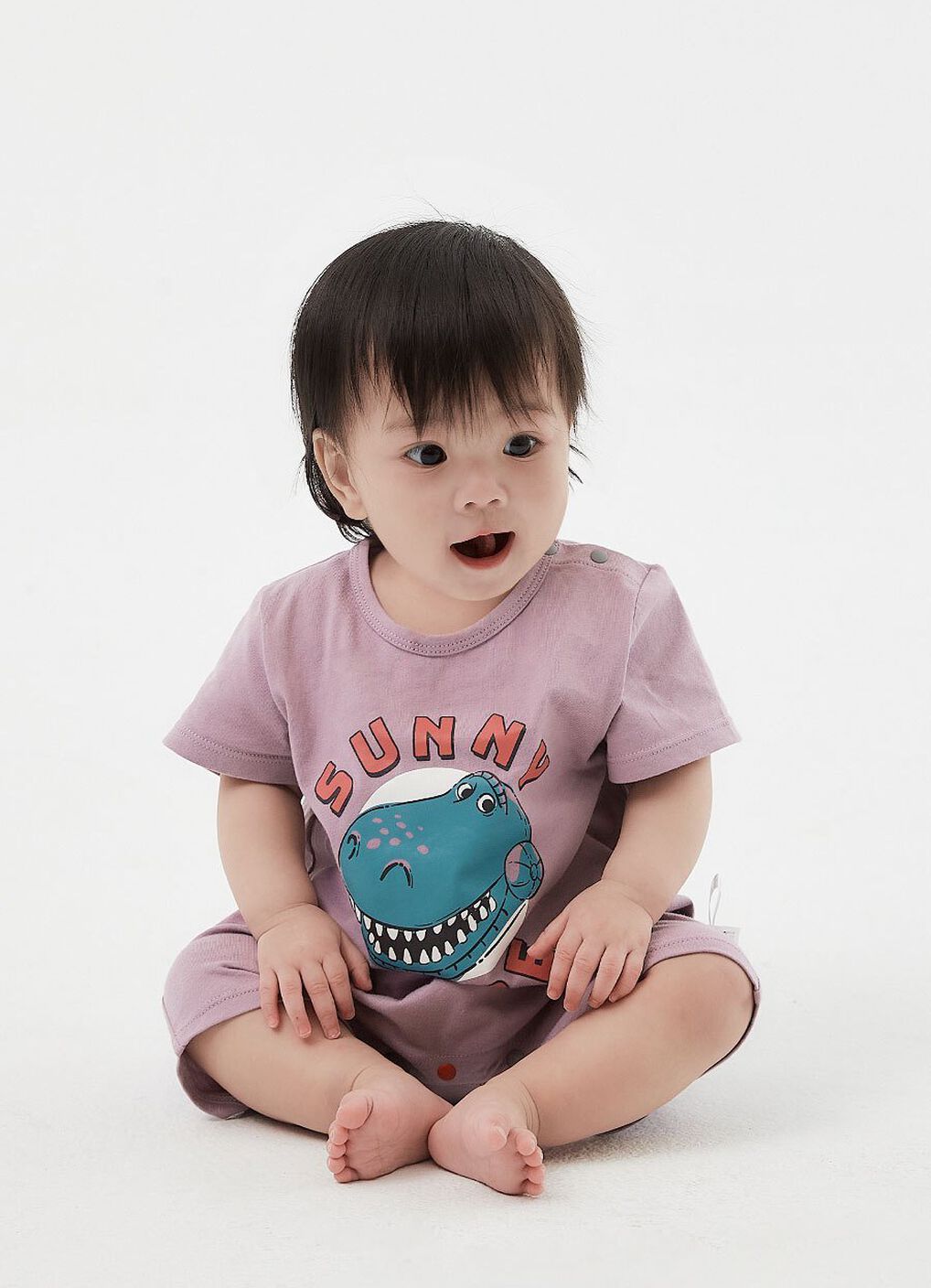 Disney Sunny Side Rex Baby Cotton Short Sleeve Romper, , hi-res image number 1