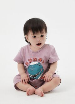 Disney Sunny Side Rex Baby Cotton Short Sleeve Romper, , hi-res