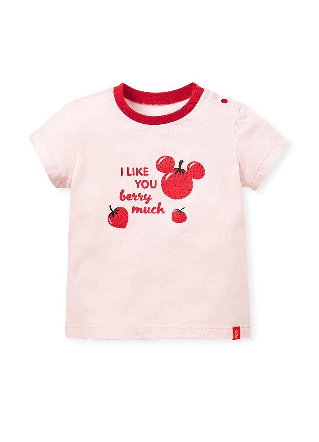 Disney Strawberry Mickey Baby Cotton Short Sleeve Tee, , hi-res image number 0