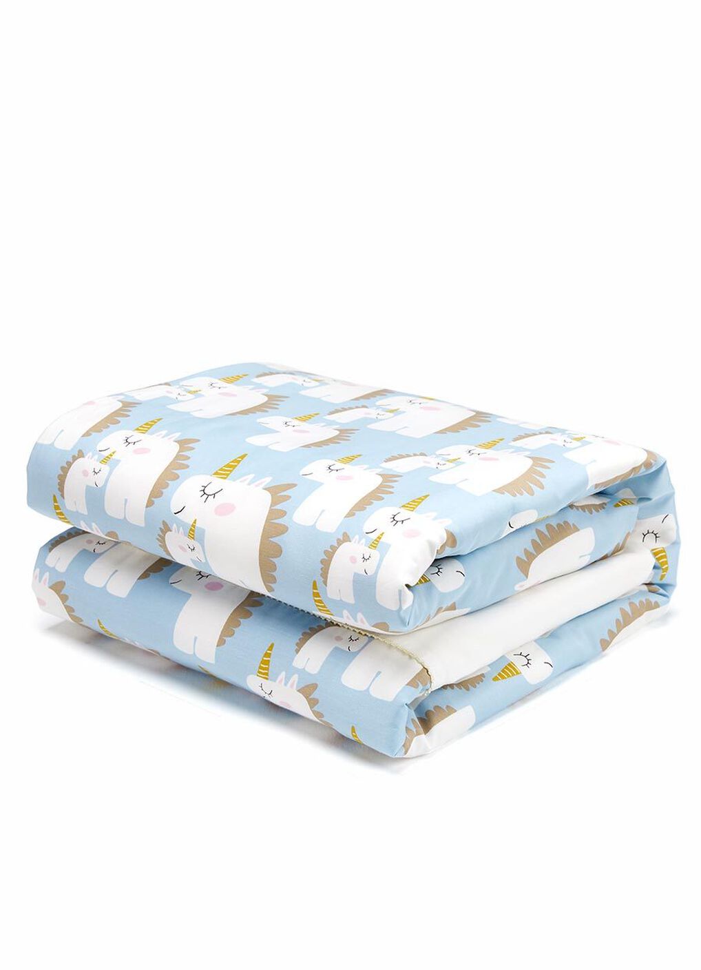 Optimum Temp. Antibacterial Summer Quilt (Unicorn), Blue Grey, hi-res image number 1
