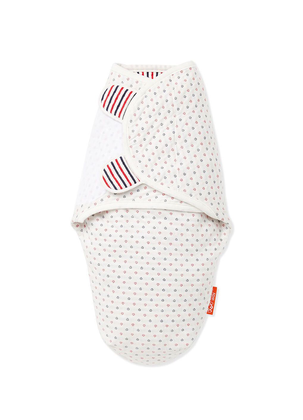 Antibacterial Newborn Cocoon Swaddle, Navy/Wine, hi-res image number 0