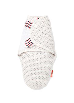 Antibacterial Newborn Cocoon Swaddle, Navy/Wine, hi-res