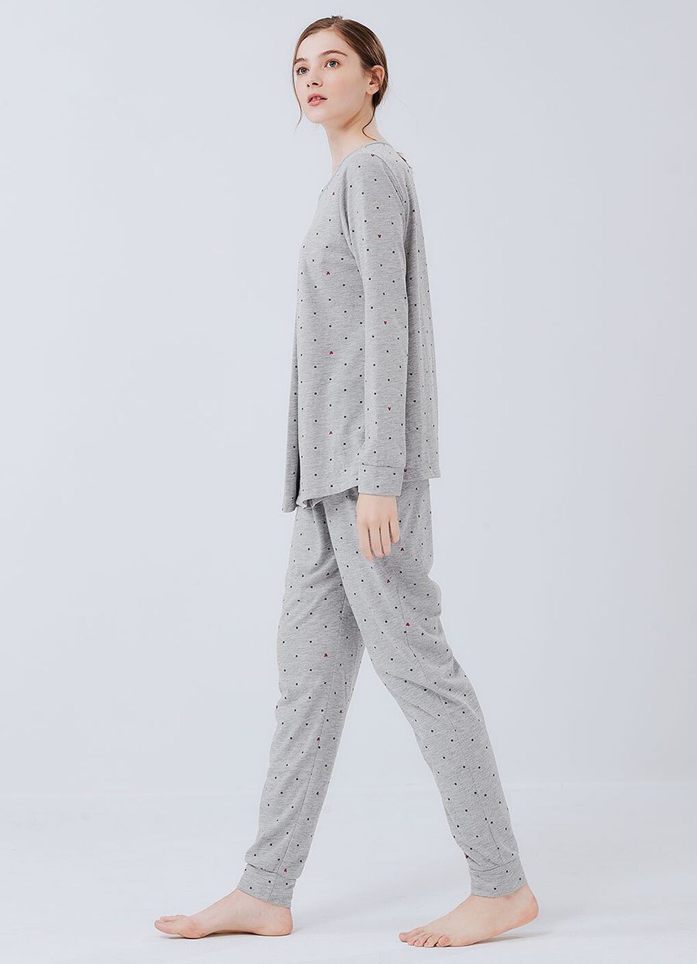 Mickey Dotty Maternity & Nursing Pyjama Set, Silver, hi-res image number 2