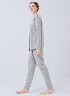 Mickey Dotty Maternity & Nursing Pyjama Set, Silver, hi-res