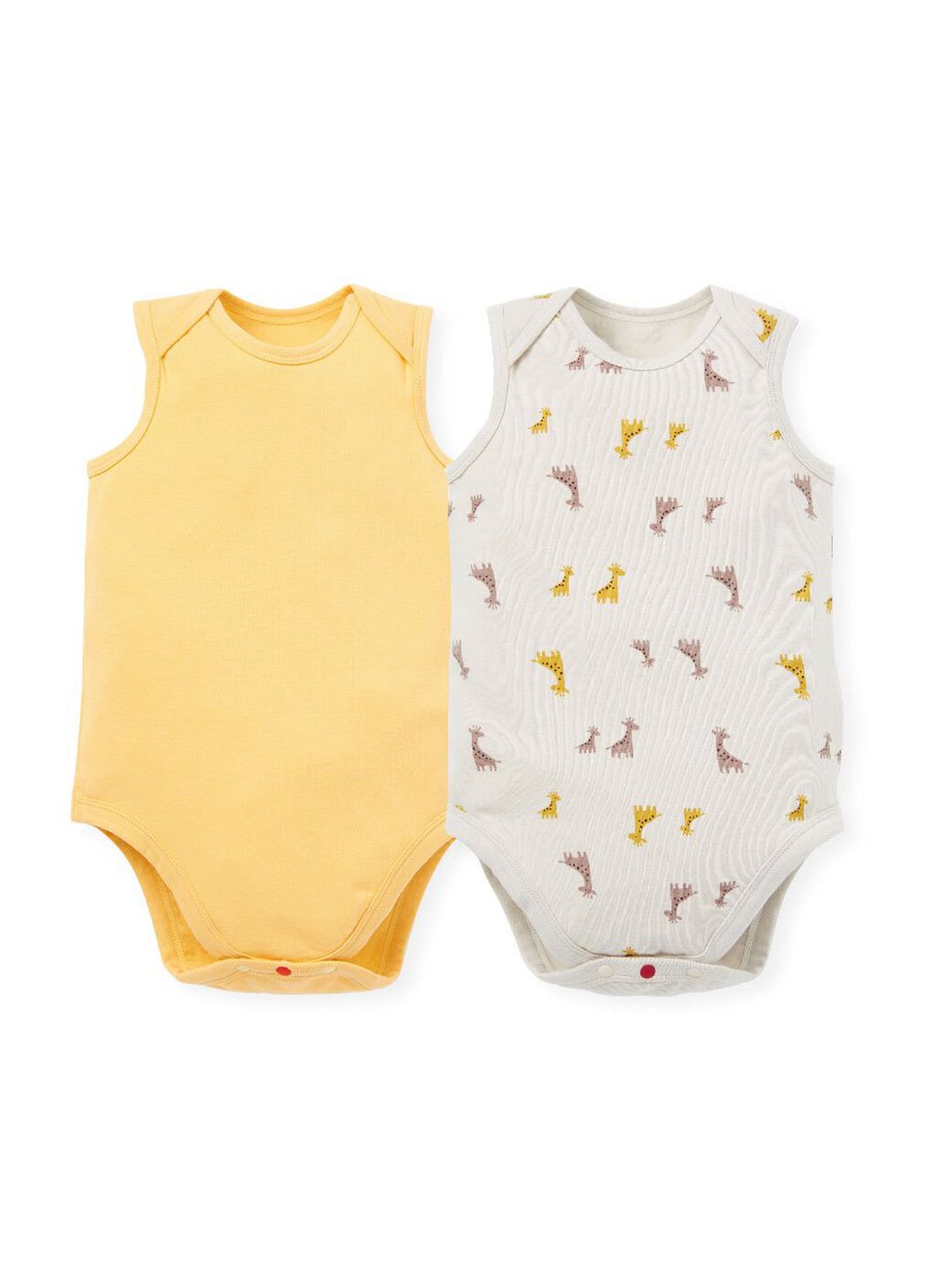 Giraffe Baby Cotton S/L Bodysuit 2 Pcs Pack, , hi-res image number 0