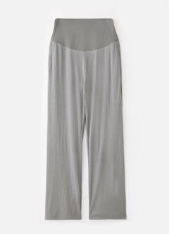 Pleated Maternity Straight Leg Pants, Silver, hi-res