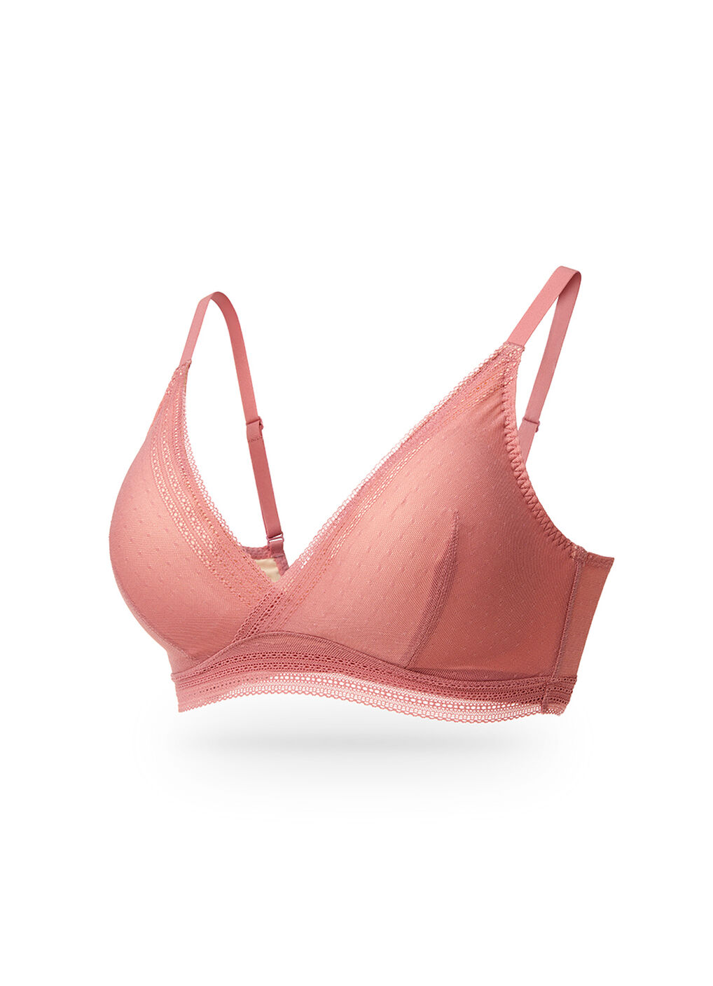 Breezy Lace Crossover Maternity & Nursing Bra, Rose, hi-res image number 6