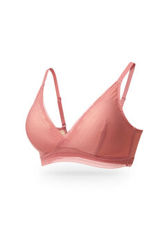 Breezy Lace Crossover Maternity & Nursing Bra, Rose, hi-res