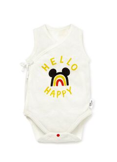 Newborn Cotton Mesh Sleeveless Bodysuit 2 Pack, Cream, hi-res