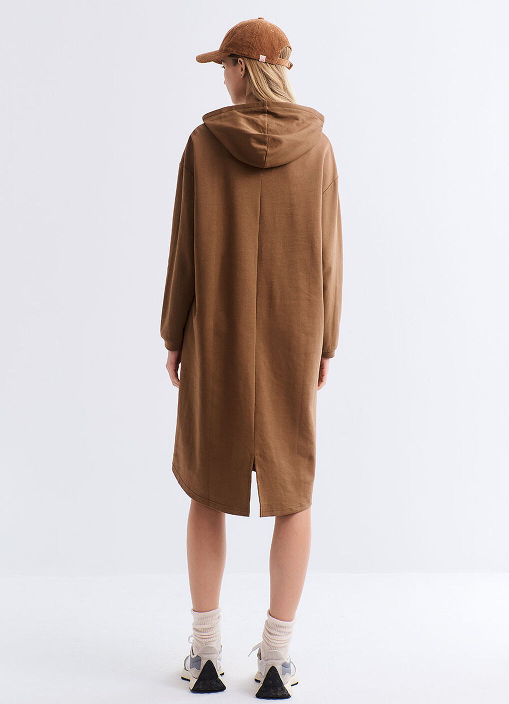 Relaxed Cotton Maternity & Nursing Hoodie Dress, , hi-res image number 4