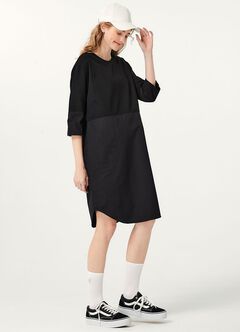 Round Neck Patchwork M&N Dress, , hi-res