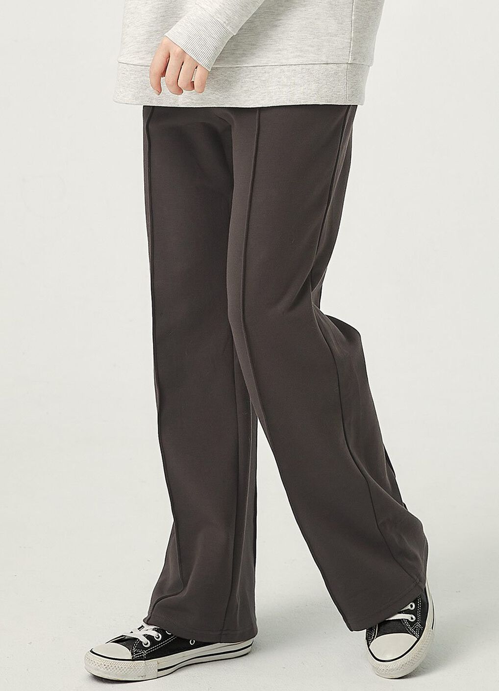 Relaxed Maternity Slim Pants, Charcoal, hi-res image number 0