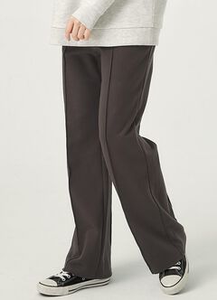 Relaxed Maternity Slim Pants, Charcoal, hi-res