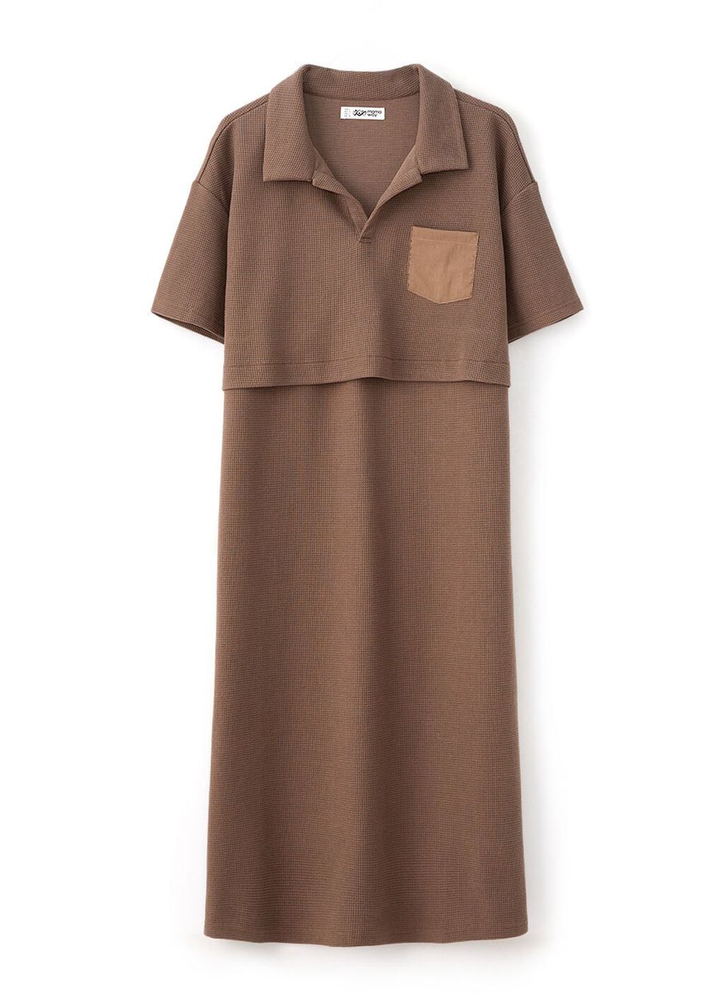 Waffle M&N Polo Dress, Mink, hi-res image number 5