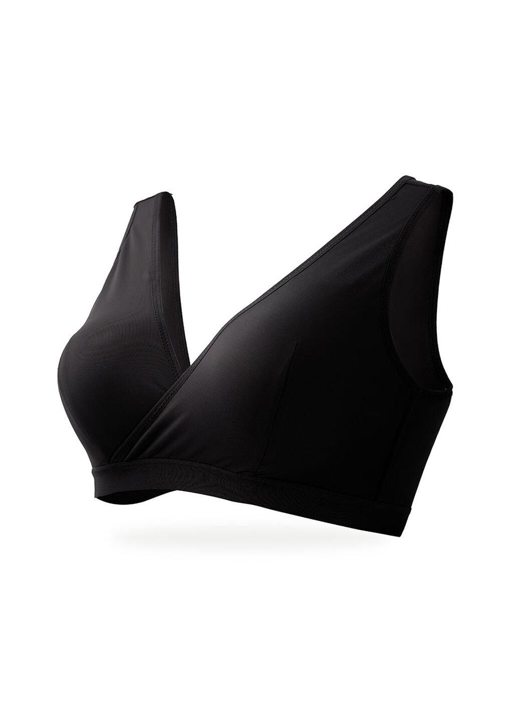 Ultra Breezy Crossover Nursing Sleep Bra, Black, hi-res image number 4