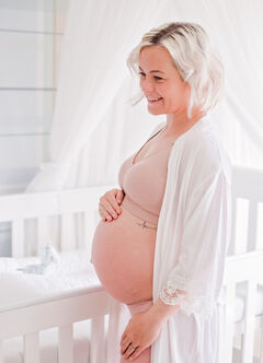 Ultra Breezy Seamless Maternity & Nursing Bra, Dusty Pink, hi-res