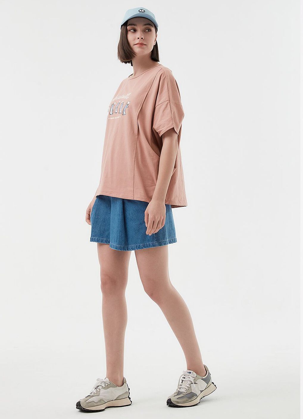 A-Line Maternity Denim Shorts, , hi-res image number 4