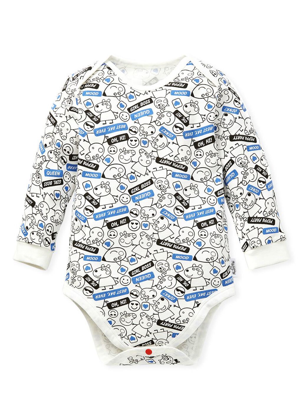 Label Peppa Pig Baby Cotton L/S Bodysuit 2 Pcs Pack, Blue, hi-res image number 1