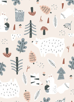 Lightweight Optimum Temp. Sleep Suit-Forest Family, Orange, hi-res