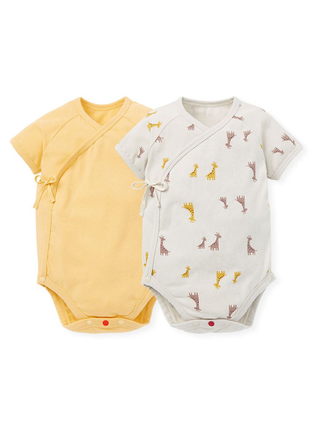 Giraffe Newborn Cotton S/S Bodysuit 2 Pcs Pack, , hi-res image number 0