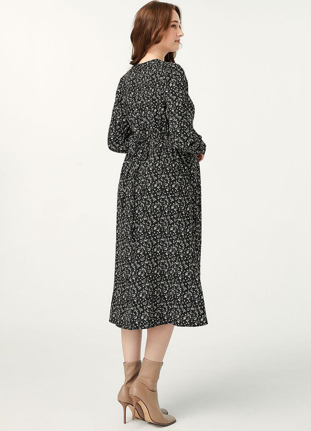 Floral Print V-Neck Maternity & Nursing Dress, , hi-res image number 4