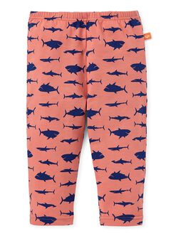 Baby Cotton Full-length Leggings, Orange, hi-res