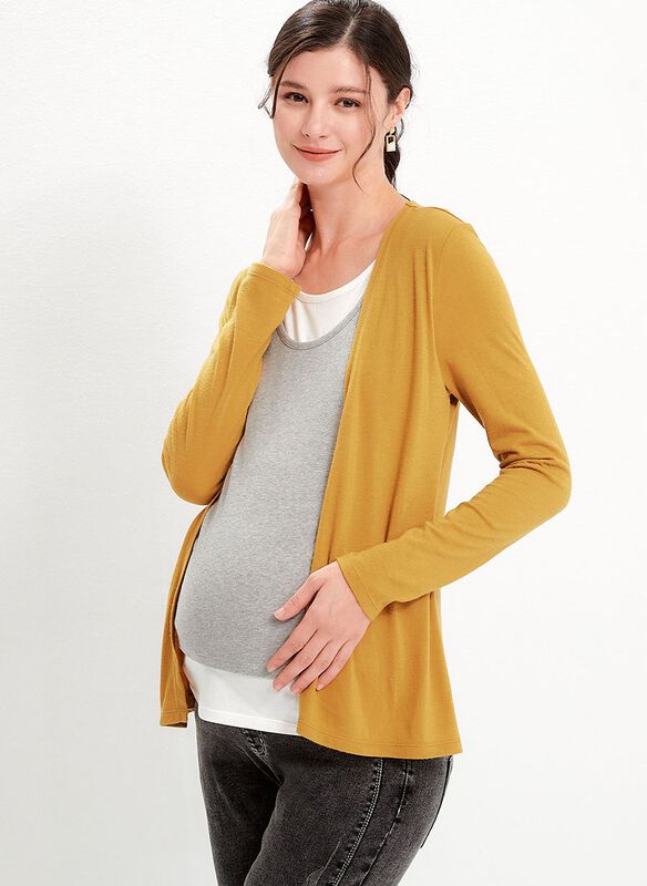 2 in 1 Maternity & Nursing Splicing Cardigan